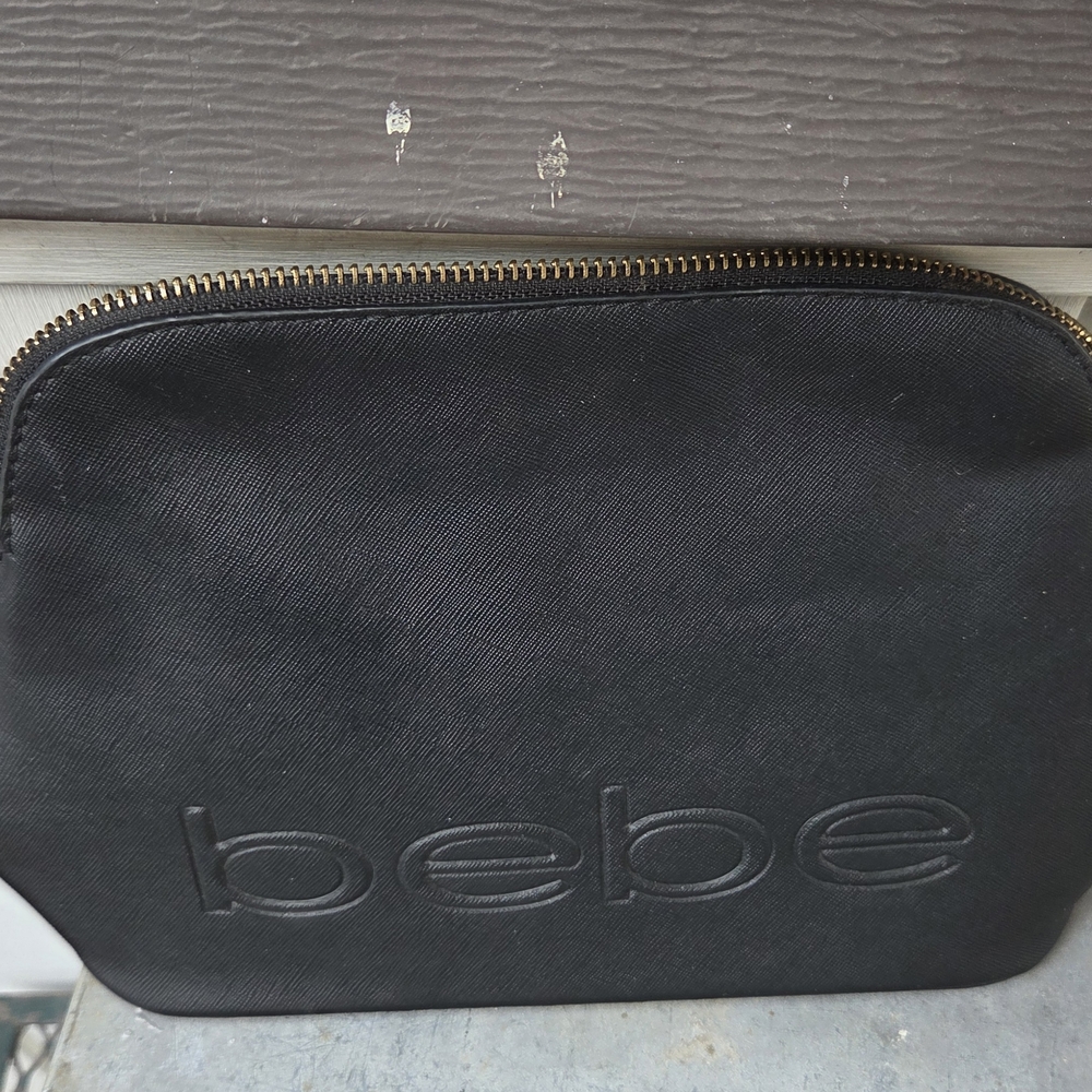 Bebe Sleek‎ Black Zippered Pouch
